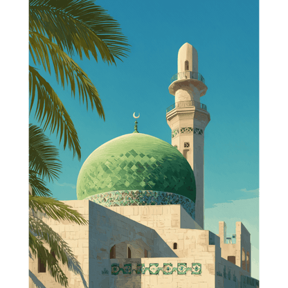 Malen nach Zahlen - Moschee-Malen nach zahlen