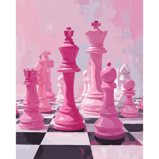 Malen nach Zahlen - Rosa Gambit-Malen nach zahlen
