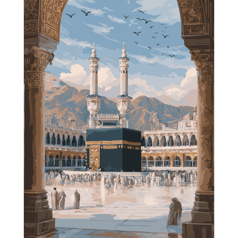 Malen nach Zahlen - Zur Kaaba-Malen nach zahlen