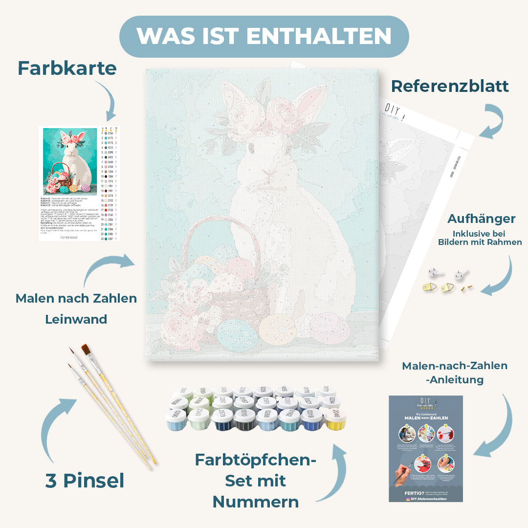 Malen nach Zahlen - Eleganter Osterhase