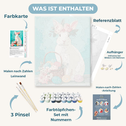 Malen nach Zahlen - Eleganter Osterhase