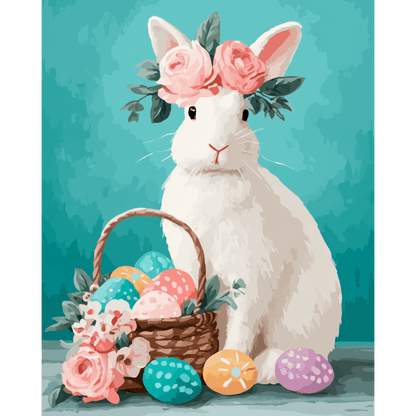 Malen nach Zahlen - Eleganter Osterhase-Malen nach zahlen