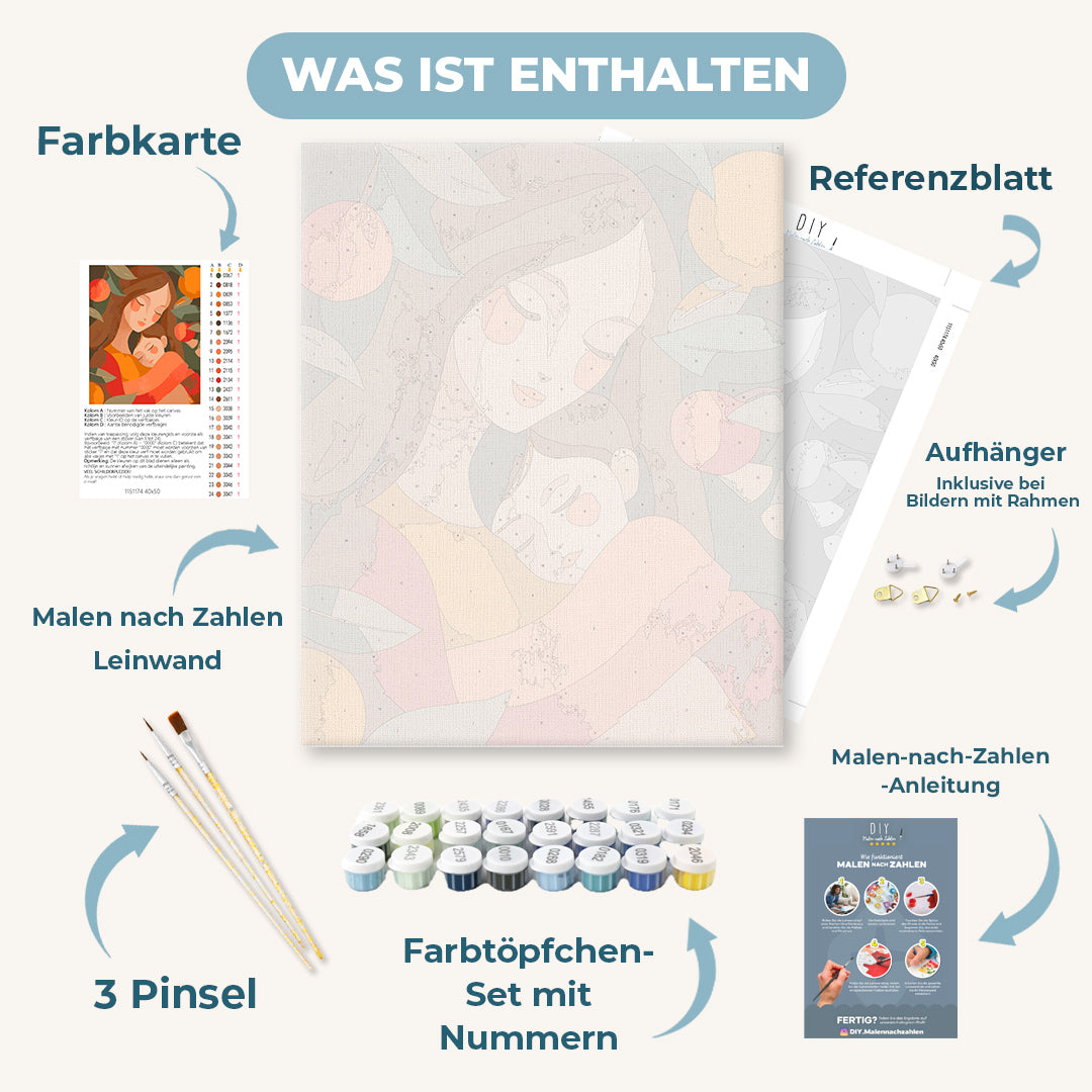 Malen nach Zahlen - Mutter und Kind