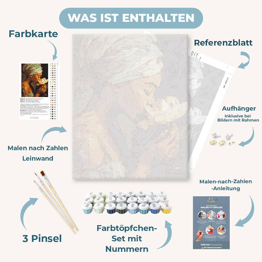 Malen nach Zahlen - Stille Blüte