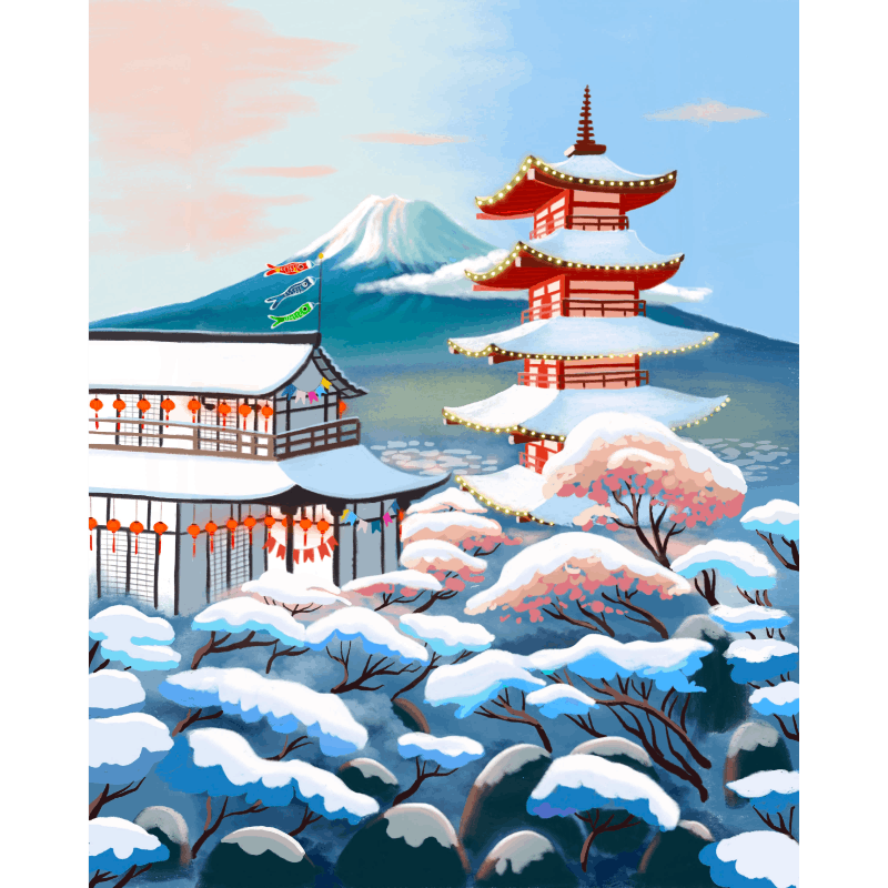 Malen nach Zahlen - Japan - by saphina art