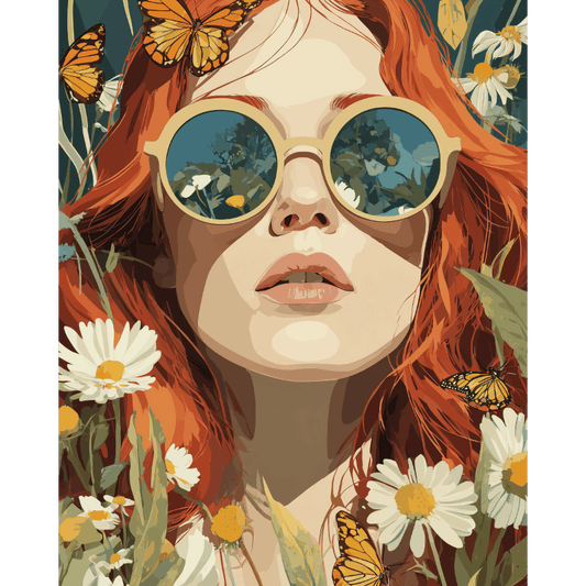 Malen nach Zahlen - Durch florale Brille-Malen nach zahlen