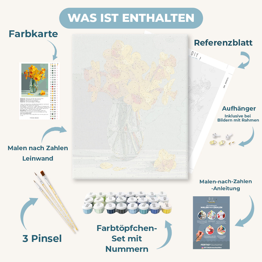 Malen nach Zahlen - Narzissen im Licht