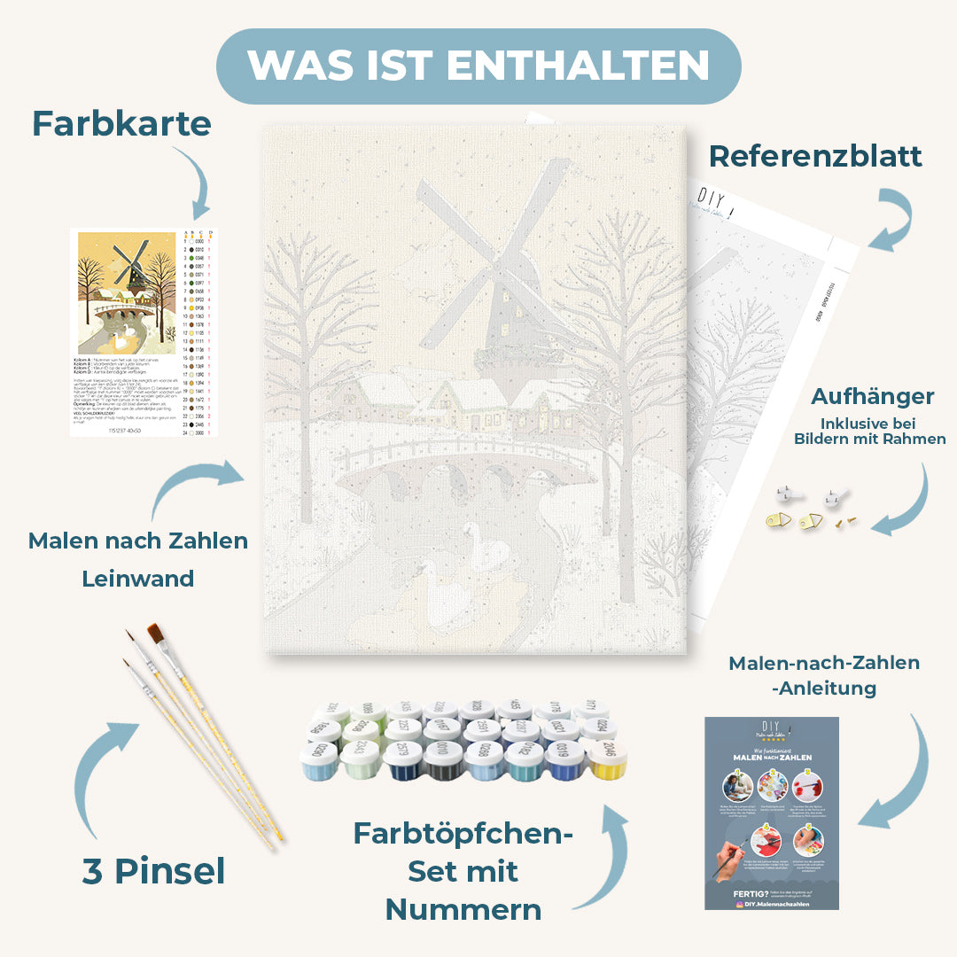 Malen nach Zahlen - Windmühle - by saphina art