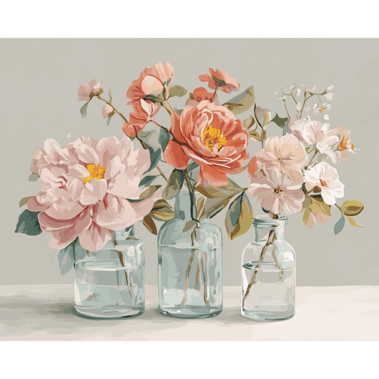 Malen nach Zahlen - Botanisches Glas-Malen nach zahlen