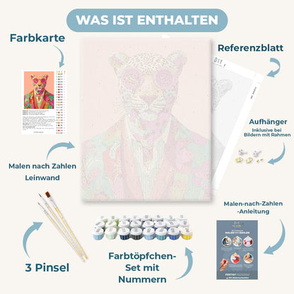 Malen nach Zahlen - Stilvoller Leopard