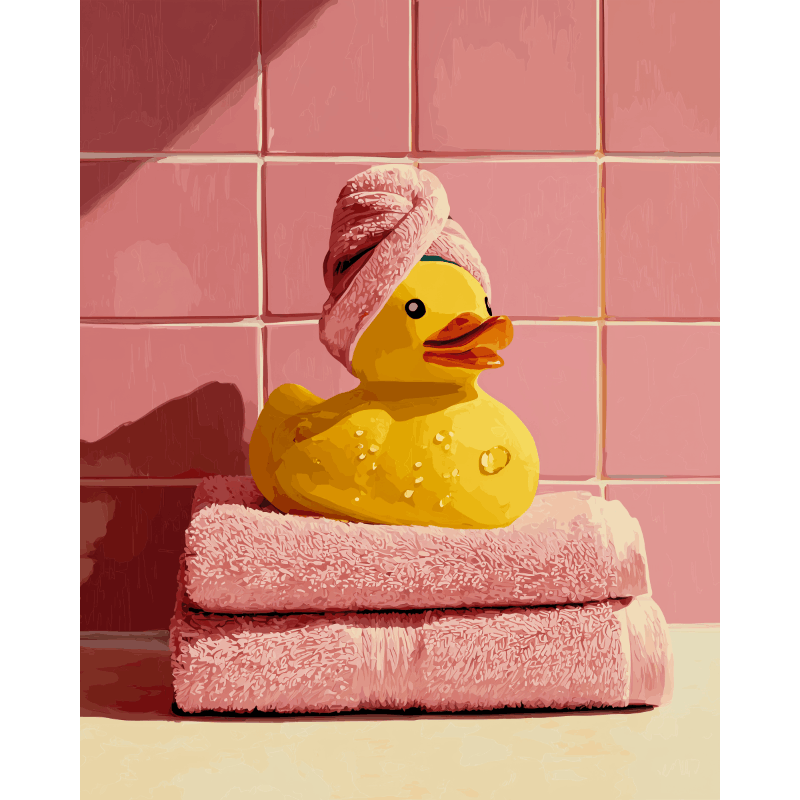 Malen nach Zahlen - Spa-Ente-Malen nach zahlen