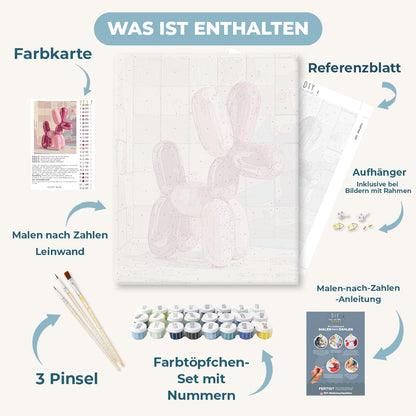 Malen nach Zahlen - Ballonhund