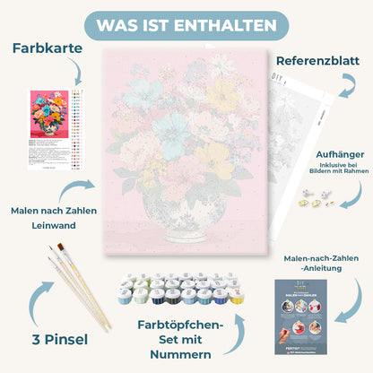 Malen nach Zahlen - Blütenexplosion