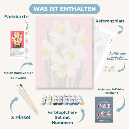 Malen nach Zahlen - Frühling in kräftigen Farben