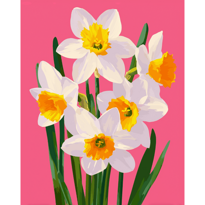 Malen nach Zahlen - Frühling in kräftigen Farben - Malen nach Zahlen