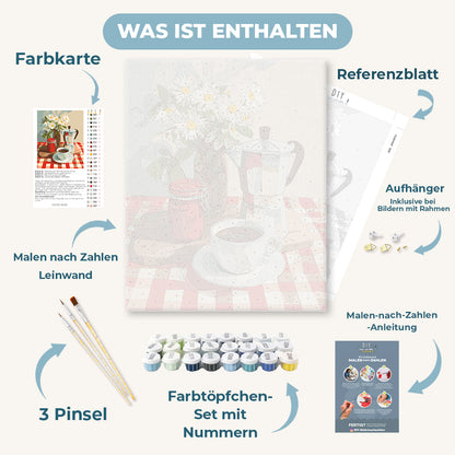 Malen nach Zahlen - Eine Tasse vor dem Tag