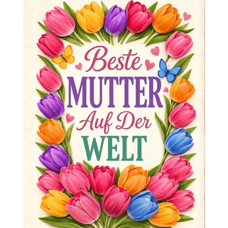 Malen nach Zahlen - Für die beste Mama - Malen nach Zahlen