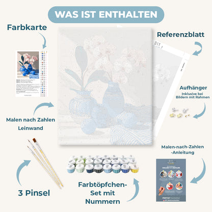 Malen nach Zahlen - Orchidee und Porzellan