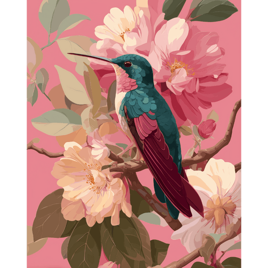 Malen nach Zahlen - Botanischer Vogel - Malen nach Zahlen