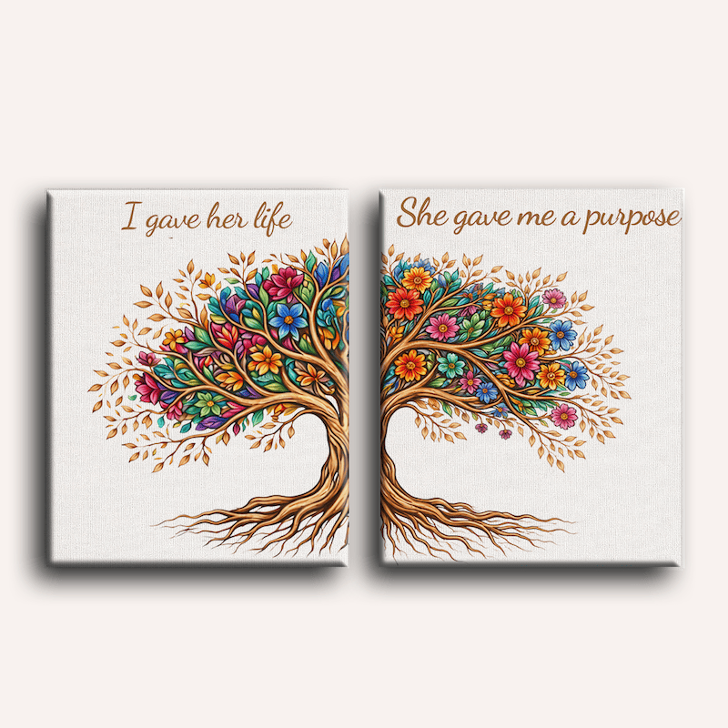 Muttertags-Bundle – Baum des Lebens - Malen nach Zahlen