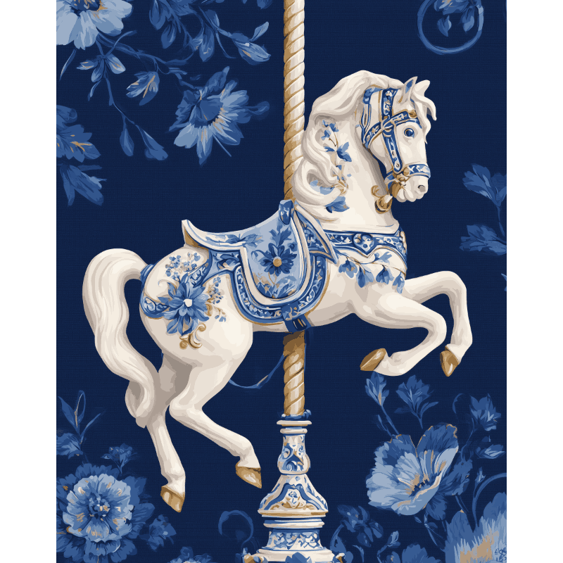 Malen nach Zahlen - Elegantes Karussell - Malen nach Zahlen