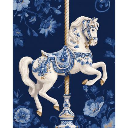 Malen nach Zahlen - Elegantes Karussell - Malen nach Zahlen