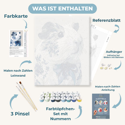Malen nach Zahlen - Delfter blaues Meerschweinchen