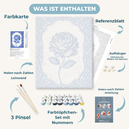 Malen nach Zahlen - Keramik Pfingstrose
