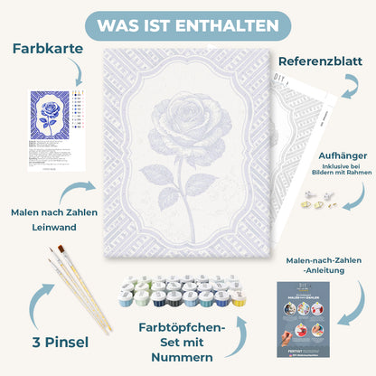 Malen nach Zahlen - Keramik Rose