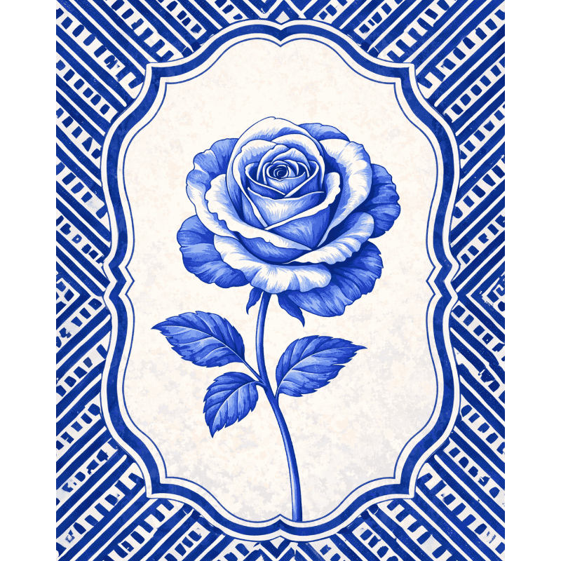Malen nach Zahlen - Keramik Rose - Malen nach Zahlen
