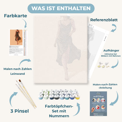 Malen nach Zahlen - Braunes Kleid