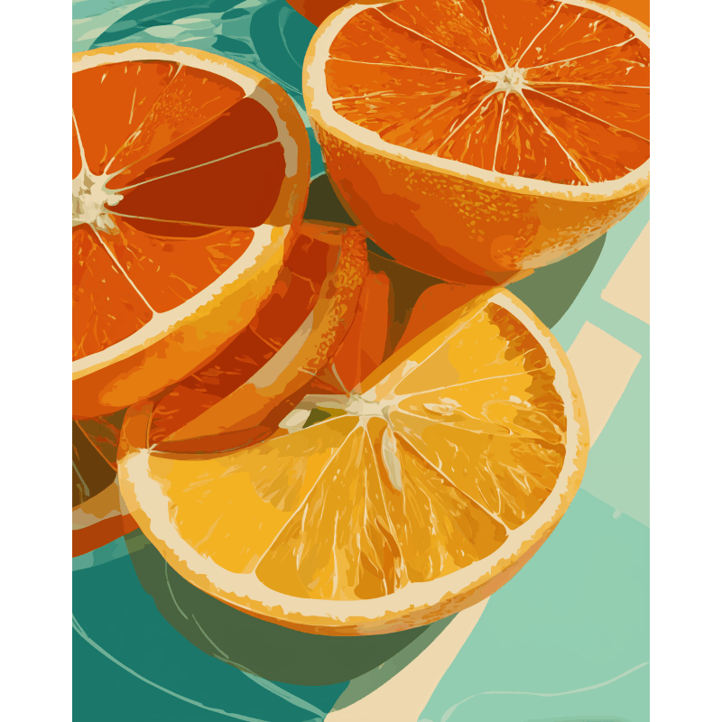 Malen nach Zahlen - Vitamin C - Malen nach Zahlen