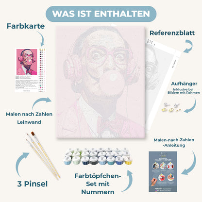 Malen nach Zahlen - Extravagante Künstlerin