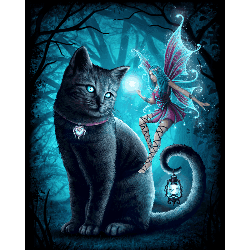 Malen nach Zahlen - Cat and Fairy - by Sarah Richter
