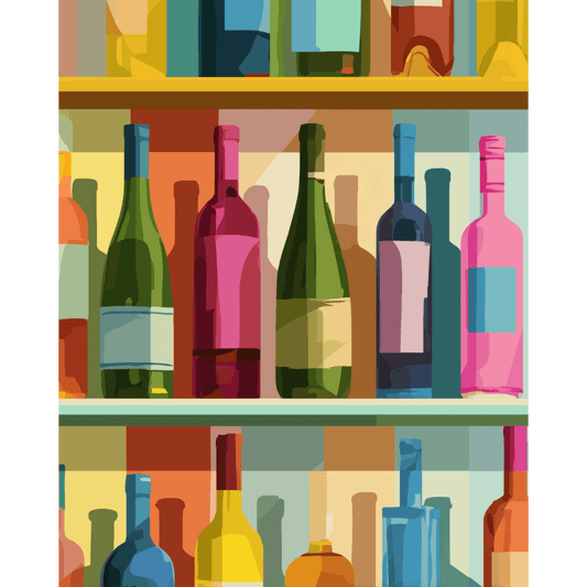 Malen nach Zahlen - Palette in der Flasche - Malen nach Zahlen