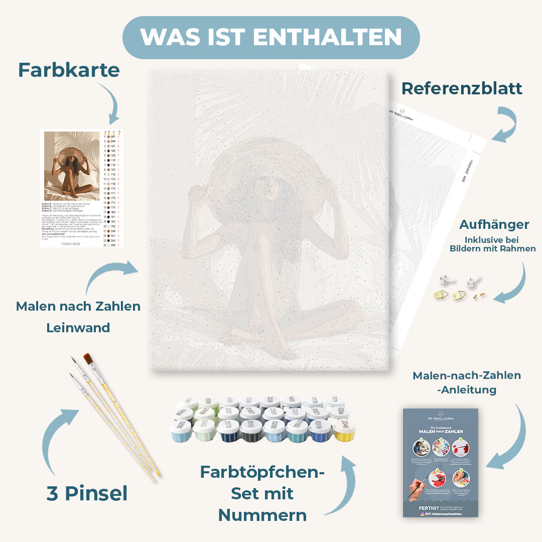 Malen nach Zahlen - Sonnige Muse