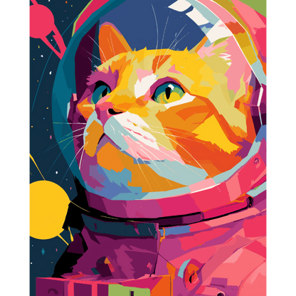 Malen nach Zahlen - Kosmische Katze - Malen nach Zahlen