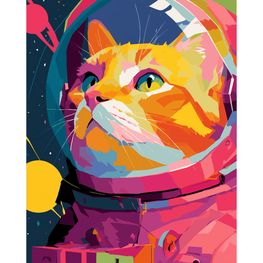 Malen nach Zahlen - Kosmische Katze - Malen nach Zahlen