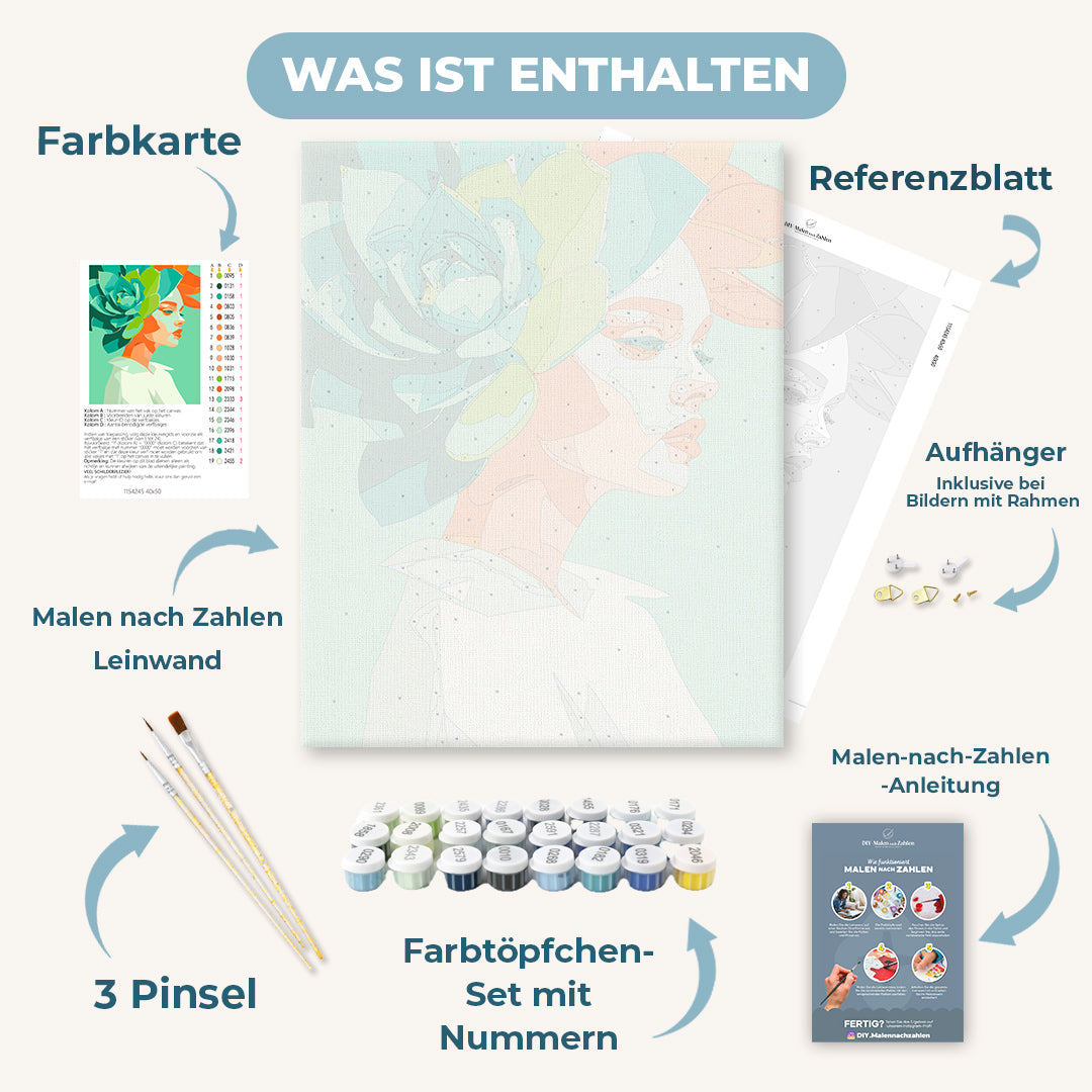 Malen nach Zahlen - Moderne Nymphe