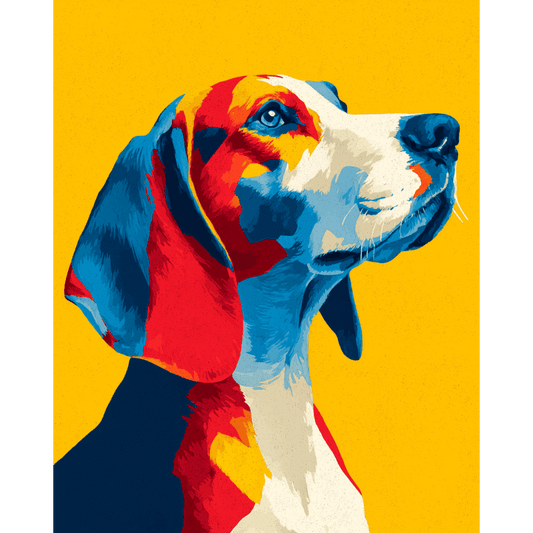 Malen nach Zahlen - Bunter Beagle - Malen nach Zahlen