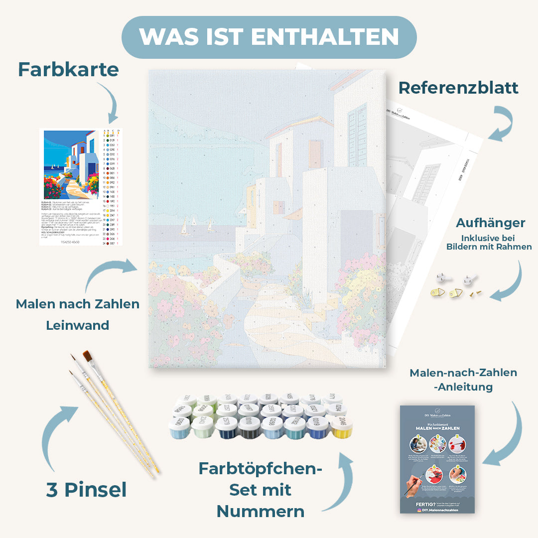 Malen nach Zahlen - Azurblauer Pfad