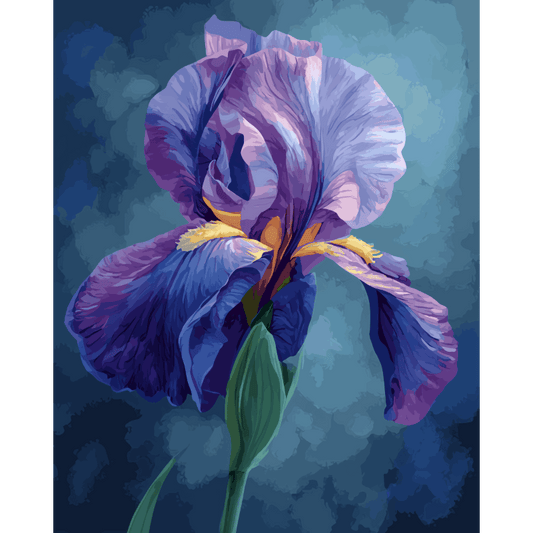 Malen nach Zahlen - Violette Blüte - Malen nach Zahlen