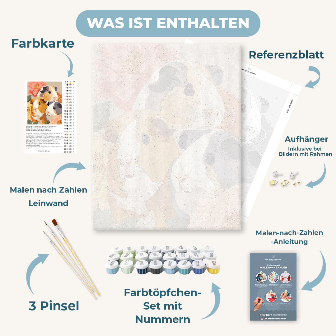Malen nach Zahlen - Flauschiges Trio