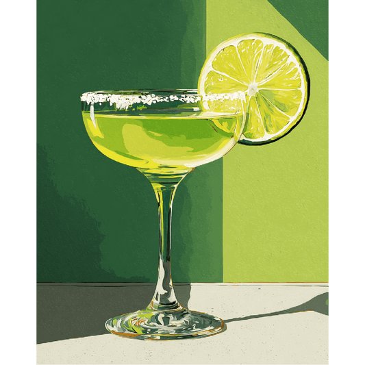 Malen nach Zahlen - Limetten Margarita - Malen nach Zahlen