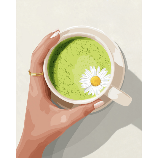 Malen nach Zahlen - Matcha Latte - Malen nach Zahlen