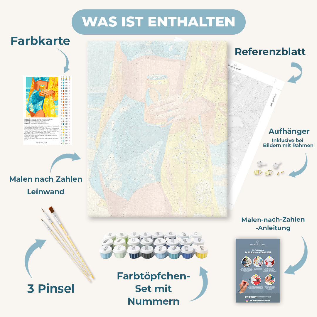 Malen nach Zahlen - Die Sonne scheint