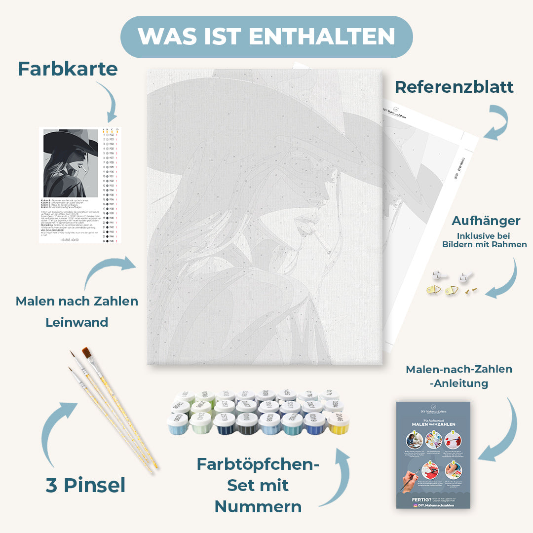 Malen nach Zahlen - Stille Attitüde