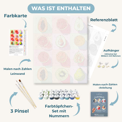 Malen nach Zahlen - Fruchtmosaik