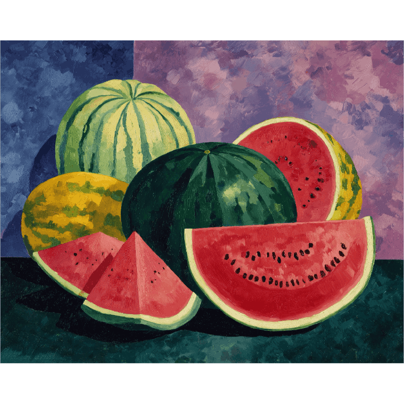 Malen nach Zahlen - Wassermelonen - Malen nach Zahlen