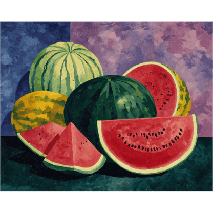 Malen nach Zahlen - Wassermelonen - Malen nach Zahlen